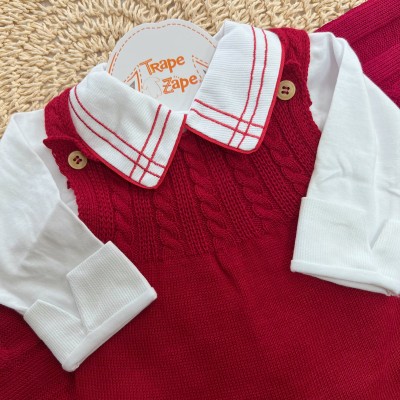 Saída de Maternidade Completa 7 Peças - Vermelho